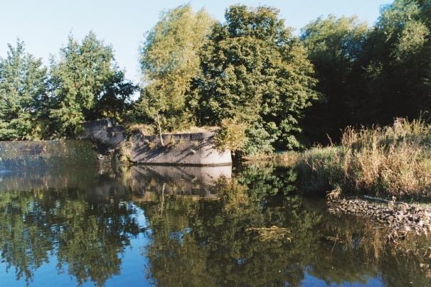 Photograph of the big weir in the Nature Reserve