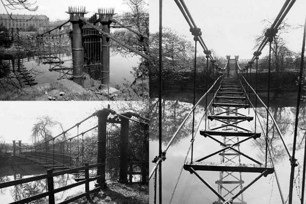 Photographs of Benjamin Gott's suspension bridge